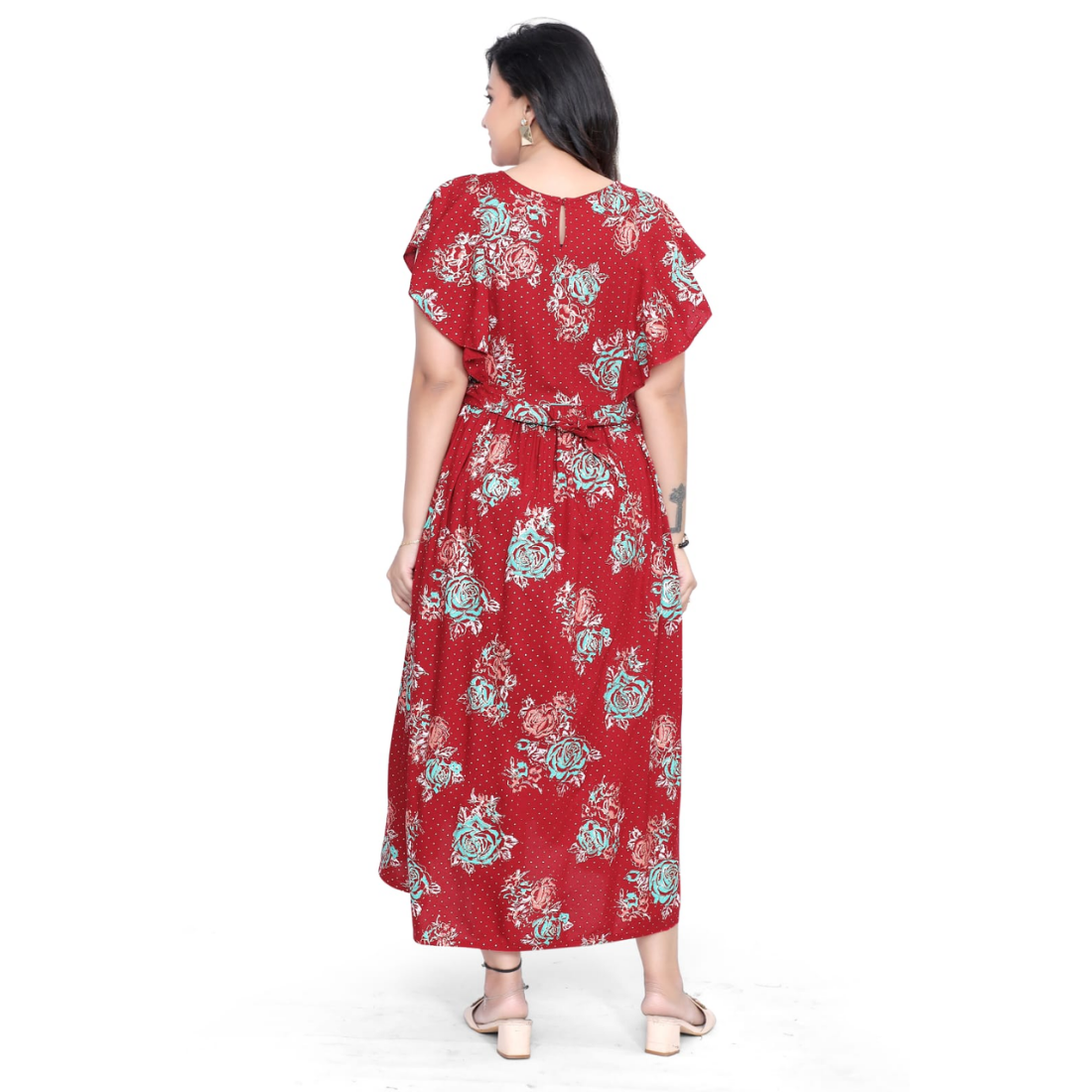 D2D Fashion Maternity & Feeding Dress | Floral Nursing Nighty for Women