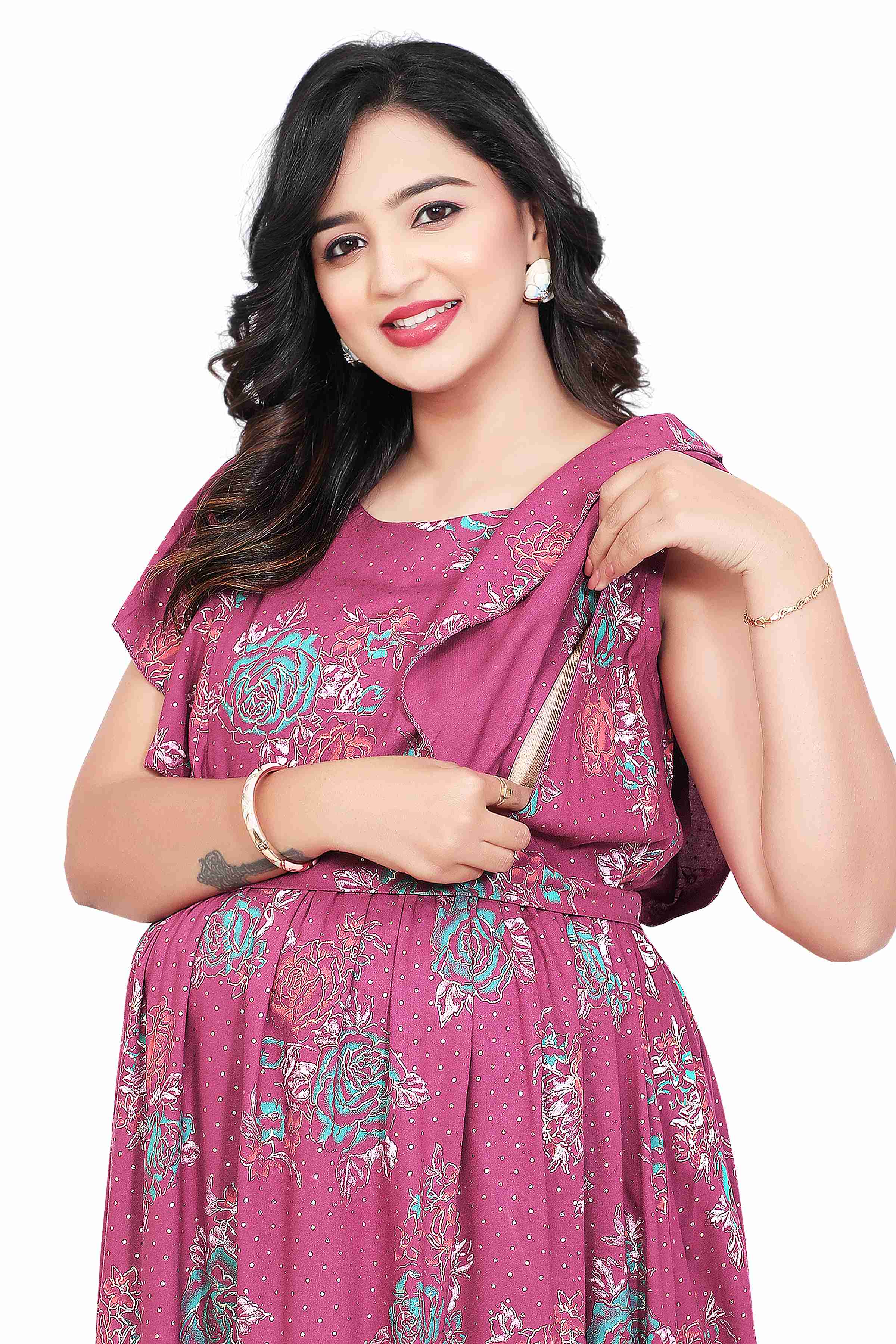D2D Blush Blossom Feeding & Maternity Dress