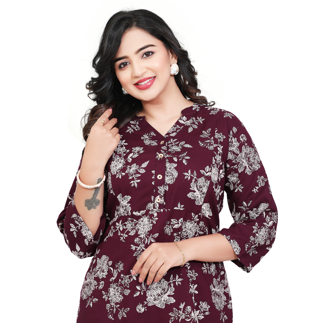 D2D Fashion Maternity & Nursing Co-Ord Set | Floral Feeding Kurti Pant Set