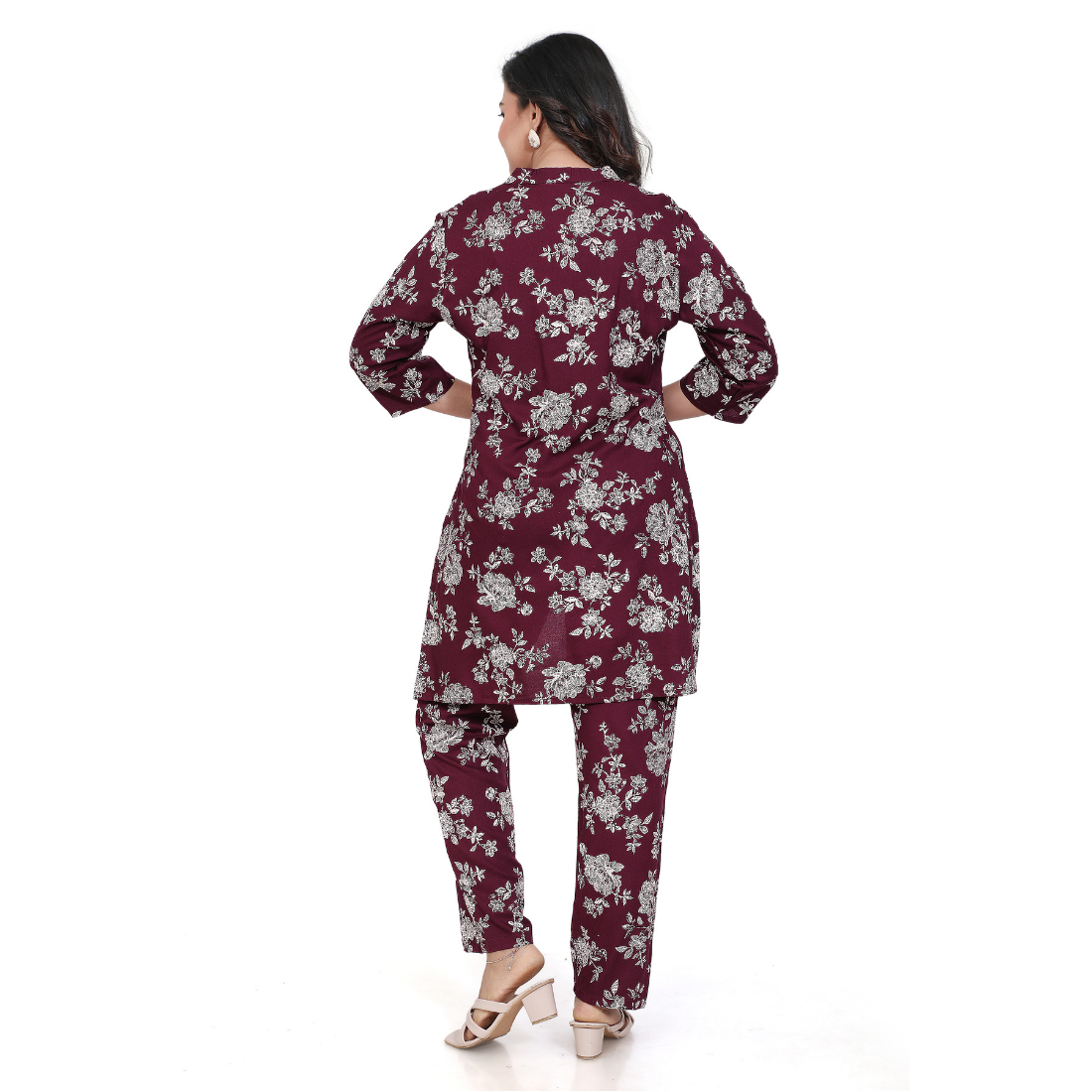 D2D Fashion Maternity & Nursing Co-Ord Set | Floral Feeding Kurti Pant Set