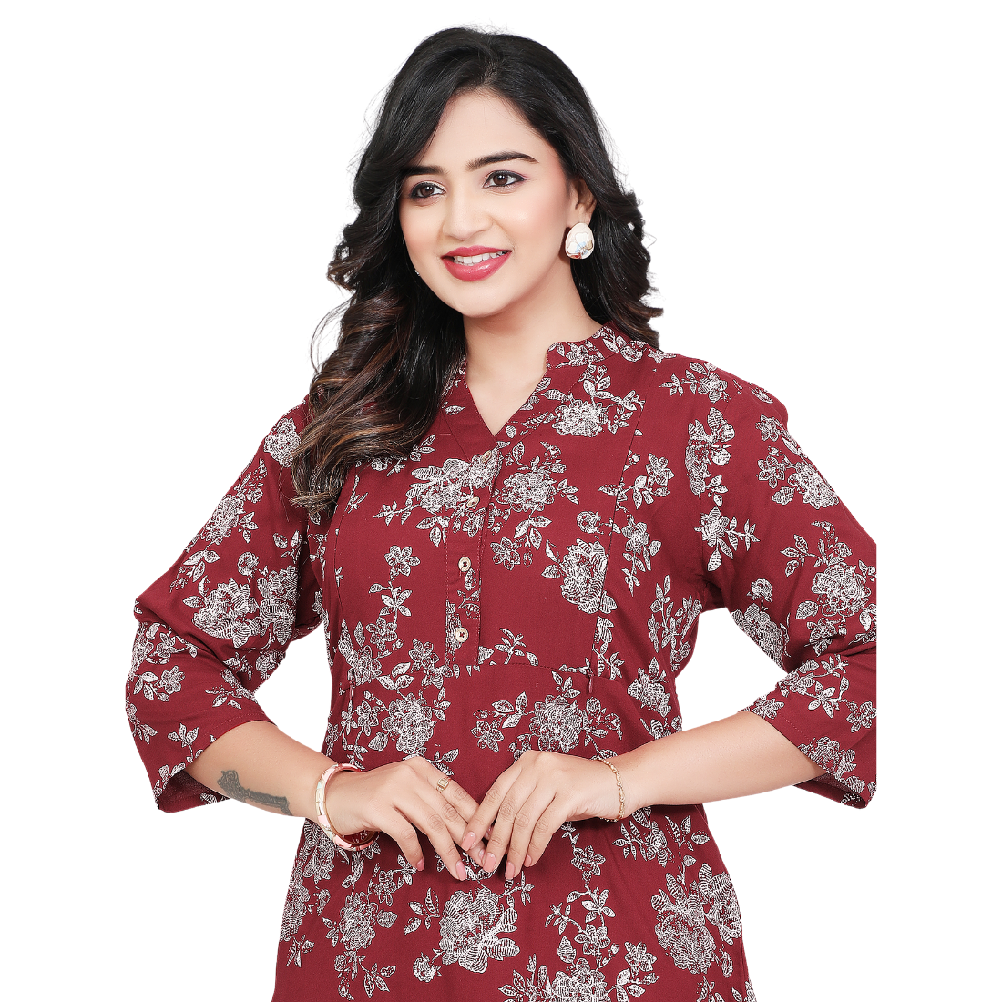D2D Fashion Maternity & Nursing Co-Ord Set | Floral Feeding Kurti Pant Set