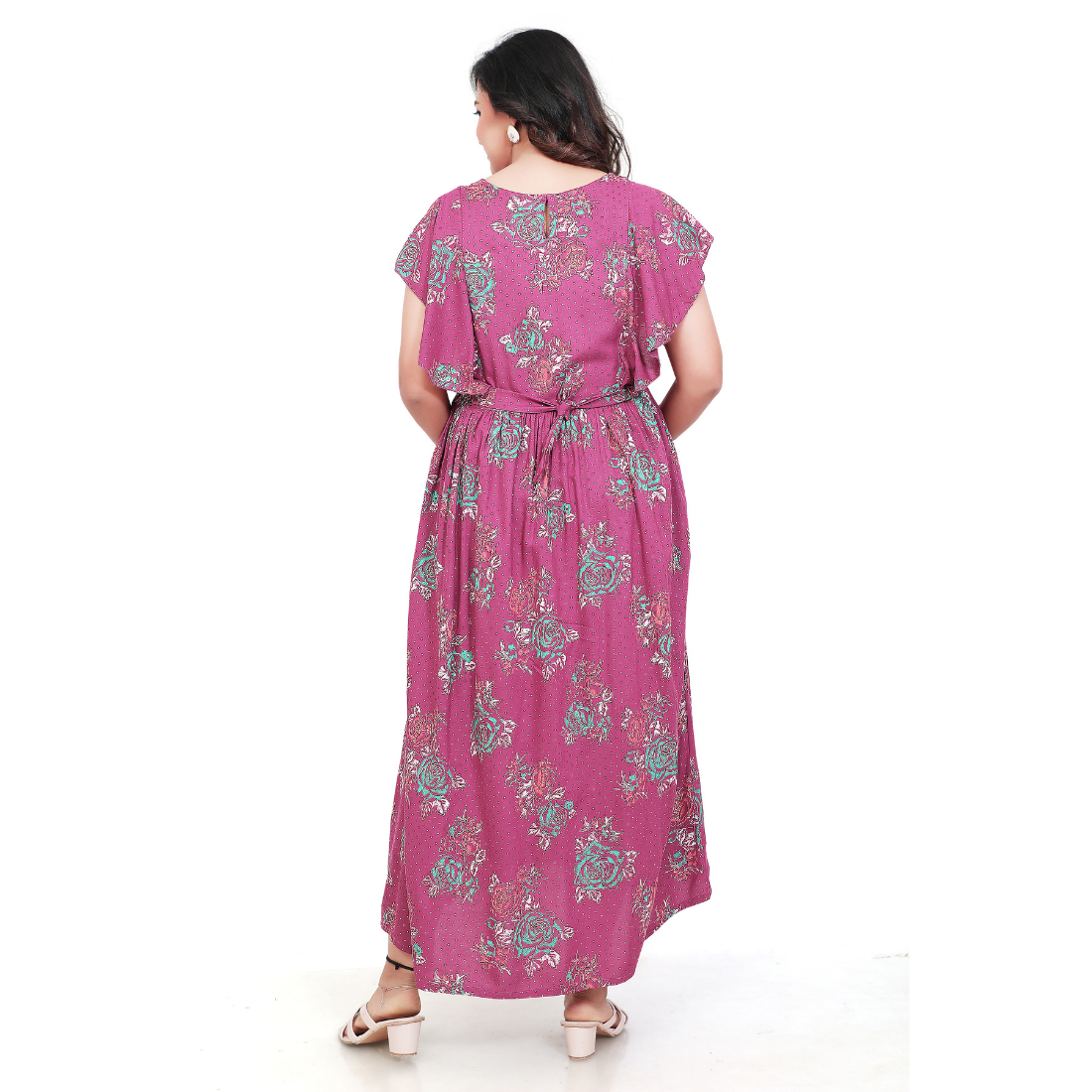 D2D Fashion Maternity & Feeding Dress | Floral Nursing Nighty for Women
