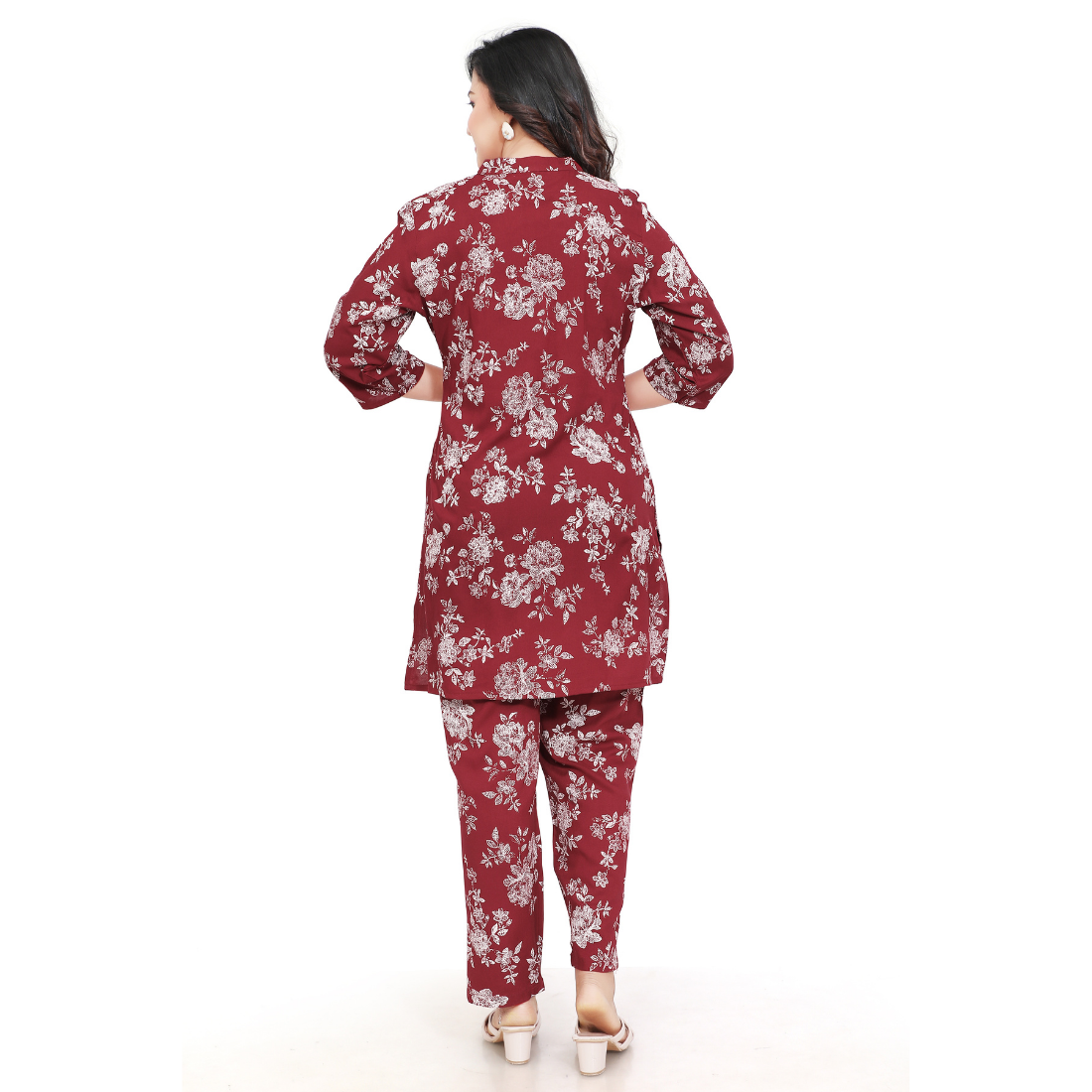 D2D Fashion Maternity & Nursing Co-Ord Set | Floral Feeding Kurti Pant Set