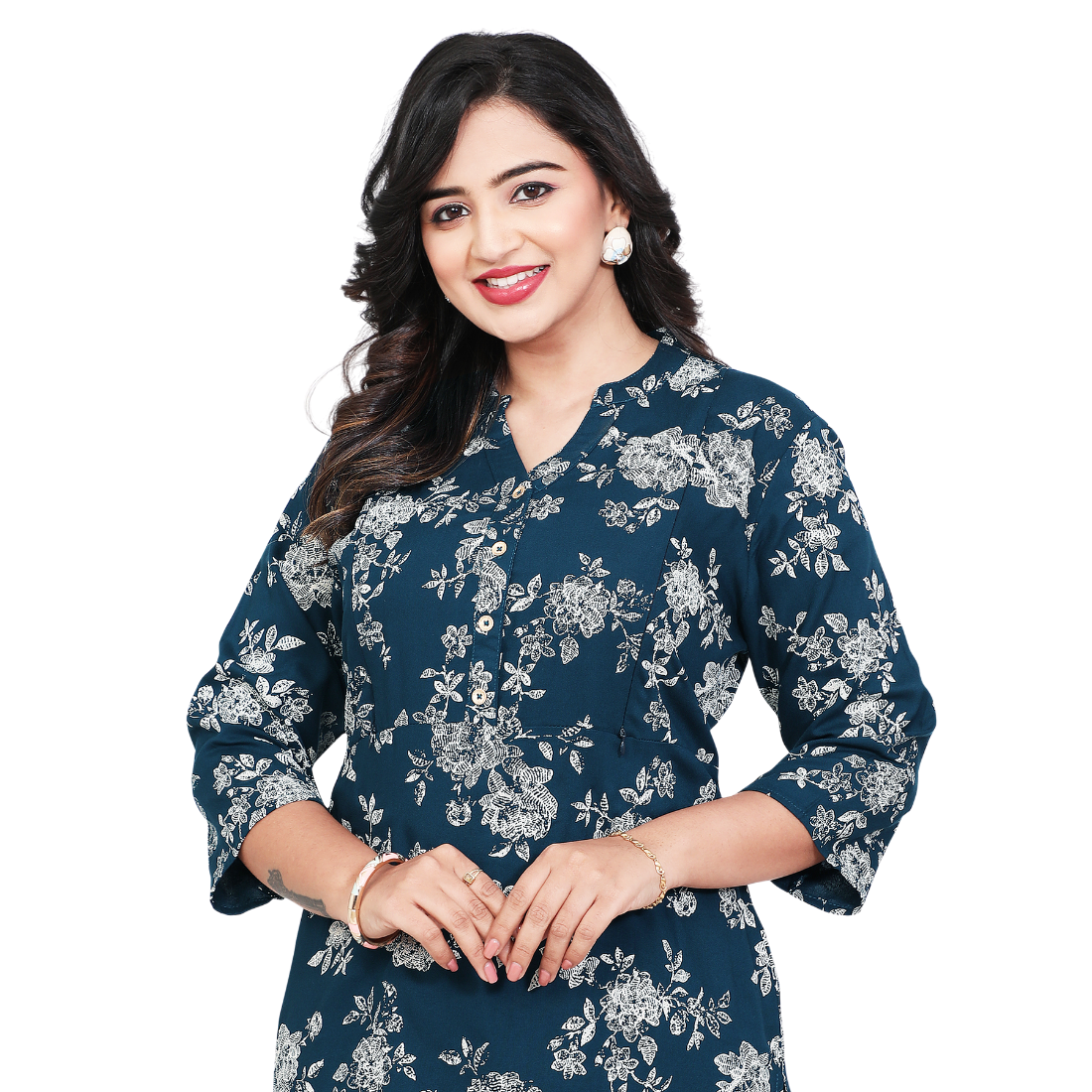 D2D Fashion Maternity & Nursing Co-Ord Set | Floral Feeding Kurti Pant Set