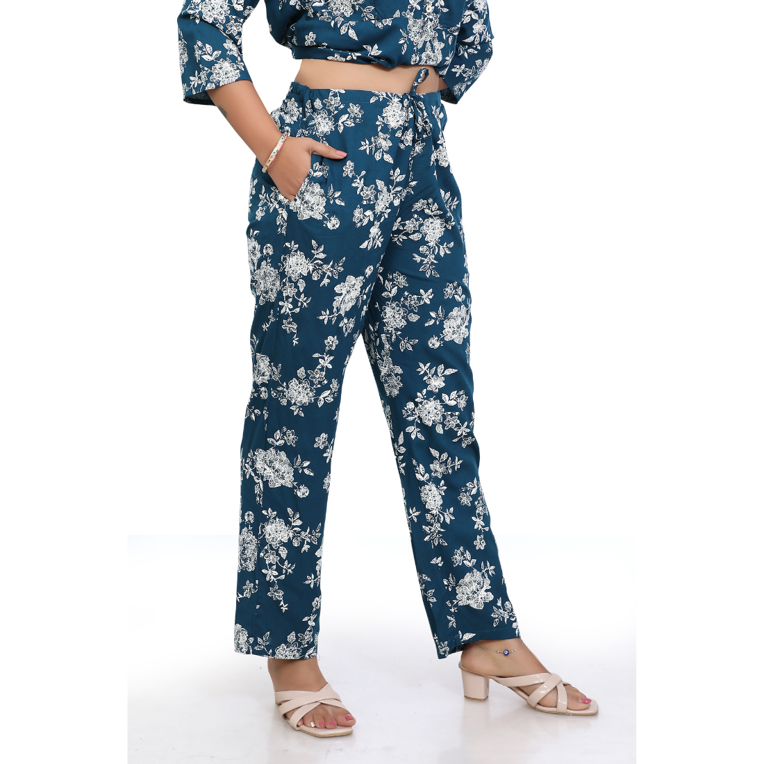 D2D Fashion Maternity & Nursing Co-Ord Set | Floral Feeding Kurti Pant Set
