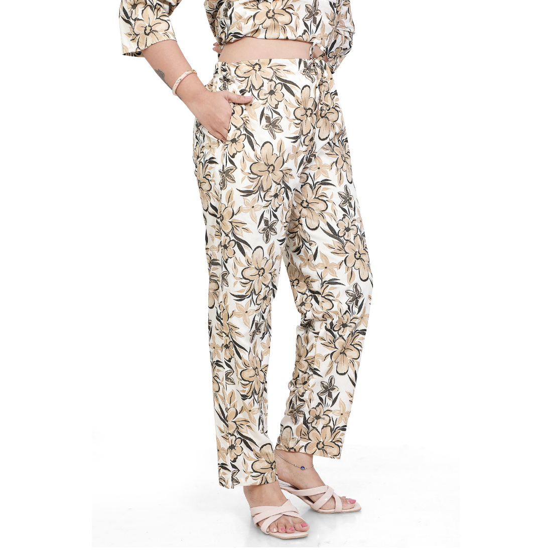 D2D Fashion Maternity & Nursing Co-Ord Set | Floral Feeding Kurti Pant Set