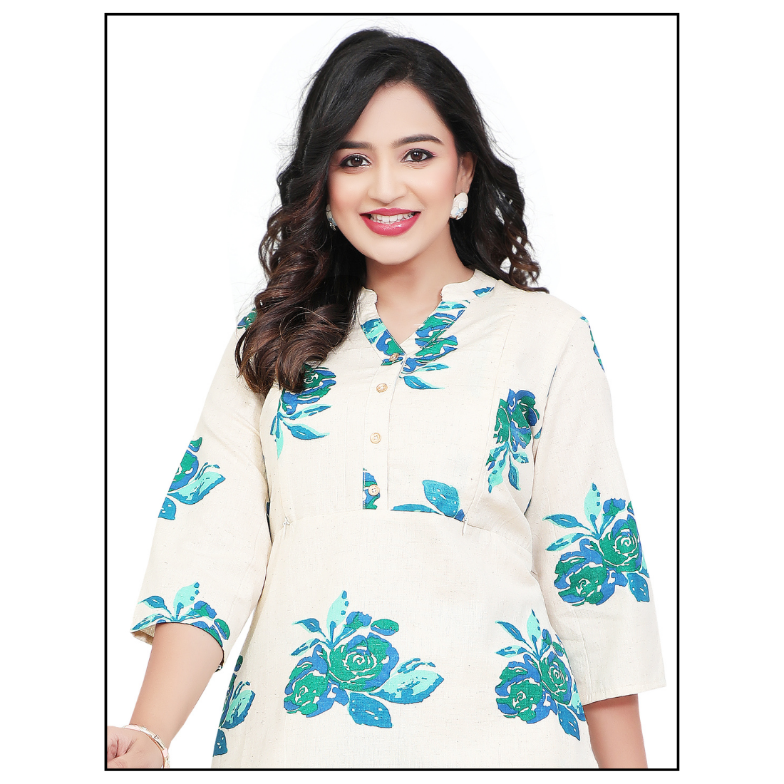 D2D Fashion Maternity & Nursing Co-Ord Set | Floral Feeding Kurti Pant Set