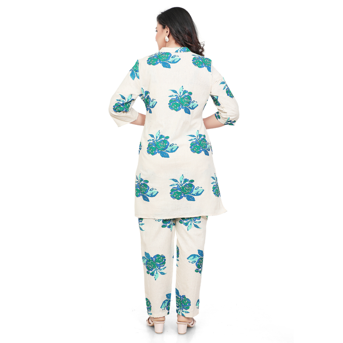 D2D Fashion Maternity & Nursing Co-Ord Set | Floral Feeding Kurti Pant Set