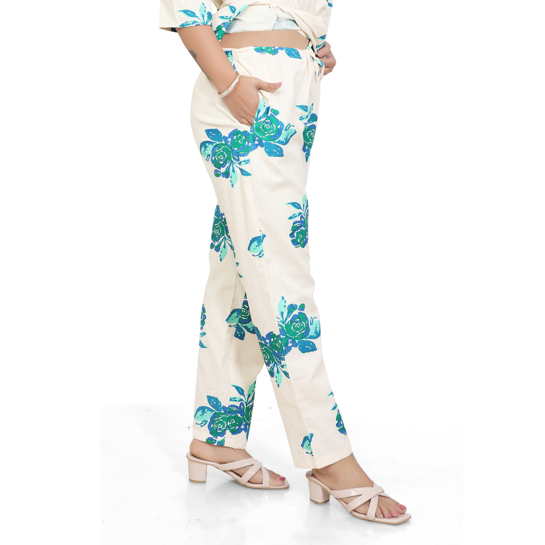 D2D Fashion Maternity & Nursing Co-Ord Set | Floral Feeding Kurti Pant Set