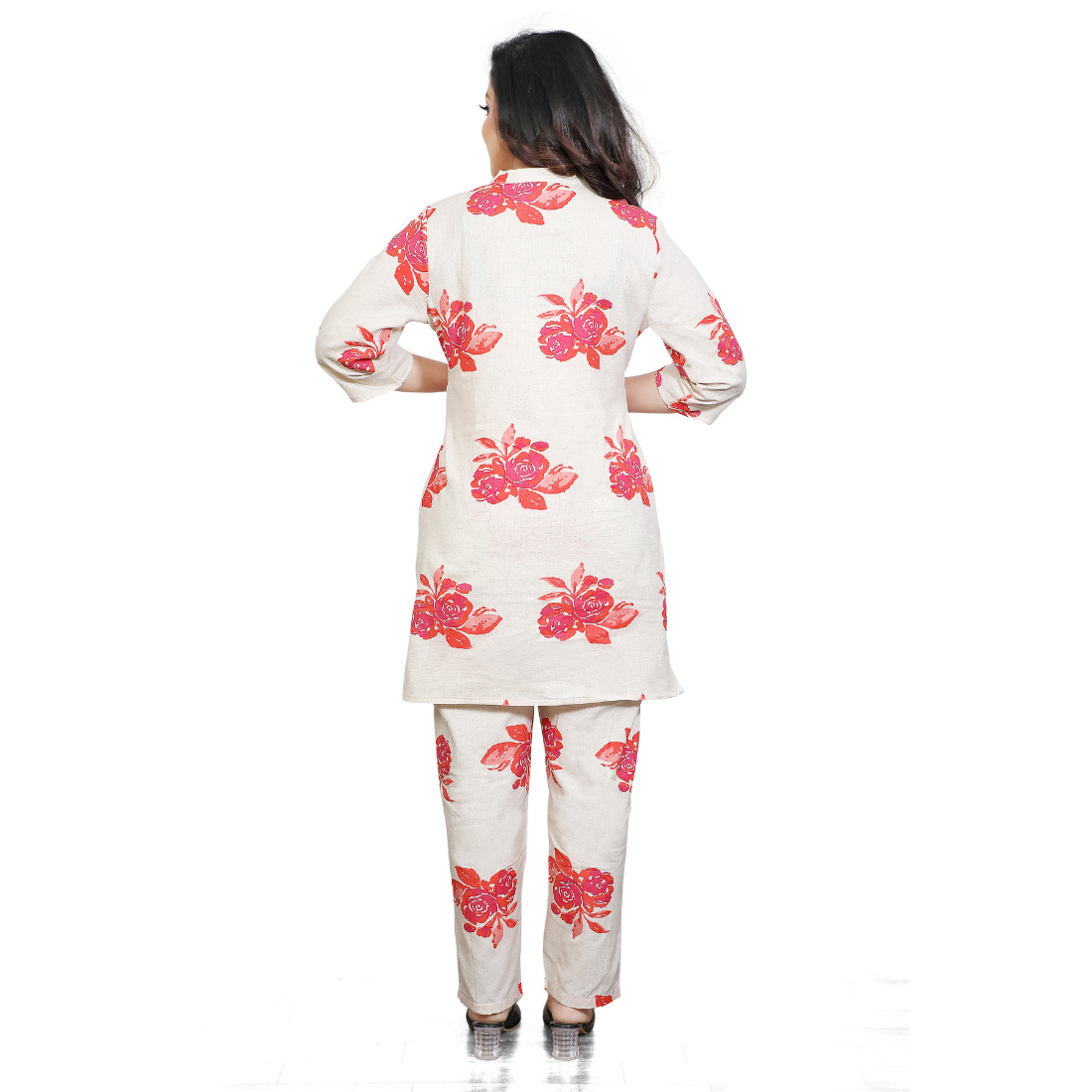 D2D Fashion Maternity & Nursing Co-Ord Set | Floral Feeding Kurti Pant Set